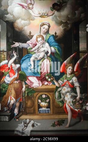 Italia Lombardia Milano Museo Diocesano - Madonna del Rosario: Andrea Mainardi ha detto Chiaveghino Foto Stock