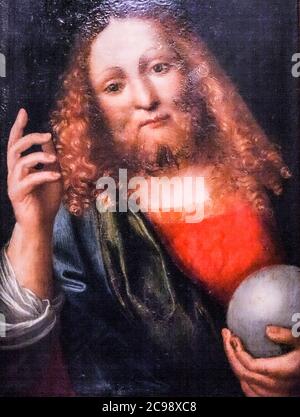 Italia Lombardia Milano Museo Diocesano - Salvator Mundi - Bernardino Lanino Foto Stock