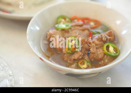 Zuppa di maiale arrosto - cibo cinese Foto Stock