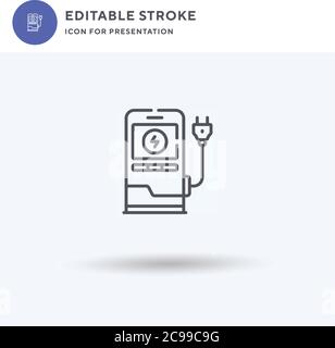 Icona del carrello della spesa vettore, segno pieno piano, pittogramma solido isolato su bianco, illustrazione del logo. Icona del carrello per la presentazione. Illustrazione Vettoriale