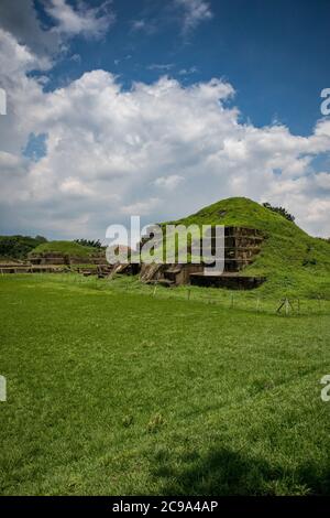 Piramide di San Andres e sito di scavo a El Salvador Foto Stock