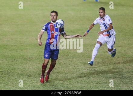 Salvador, Brasile. 29 luglio 2020. Finale del Copa do Nordeste 2020, partita che si tiene allo stadio Pituaçu, a Salvador, Bahia, Brasile. Credit: Tago Caldas/FotoArena/Alamy Live News Foto Stock