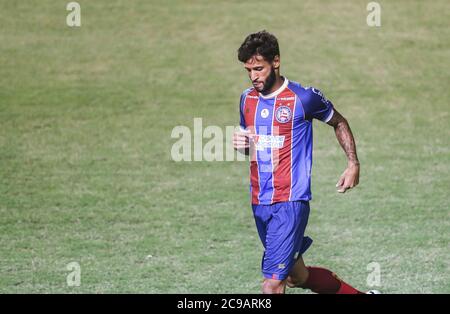 Salvador, Brasile. 29 luglio 2020. Finale del Copa do Nordeste 2020, partita che si tiene allo stadio Pituaçu, a Salvador, Bahia, Brasile. Credit: Tago Caldas/FotoArena/Alamy Live News Foto Stock