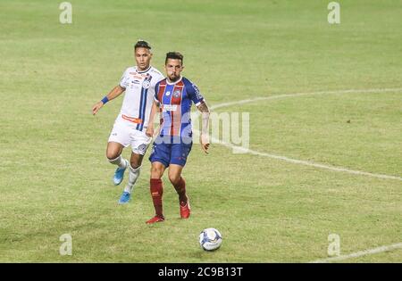 Salvador, Brasile. 29 luglio 2020. Finale del Copa do Nordeste 2020, partita che si tiene allo stadio Pituaçu, a Salvador, Bahia, Brasile. Credit: Tago Caldas/FotoArena/Alamy Live News Foto Stock