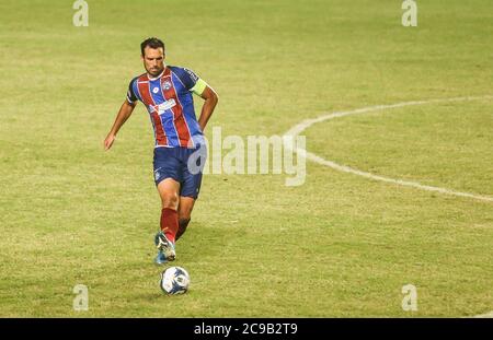 Salvador, Brasile. 29 luglio 2020. Finale del Copa do Nordeste 2020, partita che si tiene allo stadio Pituaçu, a Salvador, Bahia, Brasile. Credit: Tago Caldas/FotoArena/Alamy Live News Foto Stock