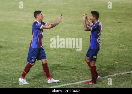 Salvador, Brasile. 29 luglio 2020. Finale del Copa do Nordeste 2020, partita che si tiene allo stadio Pituaçu, a Salvador, Bahia, Brasile. Credit: Tago Caldas/FotoArena/Alamy Live News Foto Stock