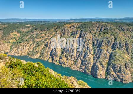 Fiume Sil Canyon (Ribeira SCARA), Spagna Foto Stock