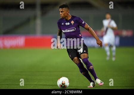 Dalbert Henrique Chagas Estevao (Fiorentina) durante la partita italiana 'serie A' tra Fiorentina 4-0 Bologna allo stadio Artemio Franchi il 29 luglio 2020 a Firenze. Credit: Maurizio Borsari/AFLO/Alamy Live News Foto Stock