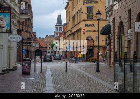 Helsingborg, Svezia - 26 luglio 2020: Una domenica estiva piovosa a Helsingborg, Svezia. Luglio 2020 è stato il più umido in molti anni Foto Stock