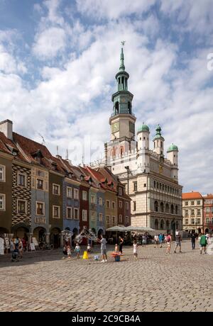 Verkauf, Alter Markt mit Krämerhäusern den Bereich Foto Stock