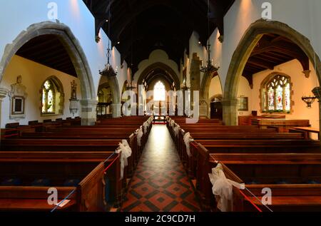 L'interno della chiesa di Warnham nel regno unito. Foto Stock