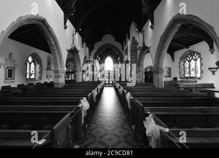 L'interno della chiesa di Warnham nel regno unito. Foto Stock