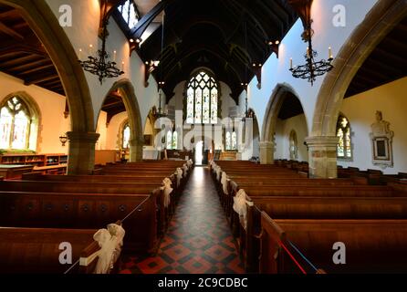 L'interno della chiesa di Warnham nel regno unito. Foto Stock