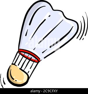 Badminton shuttlecocks, illustrazione, vettore su sfondo bianco Illustrazione Vettoriale