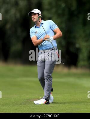 Adrian Otaegui in Spagna durante il primo giorno dell'Hero Open presso la Foresta di Arden Marriott Hotel and Country Club, Birmingham. Foto Stock