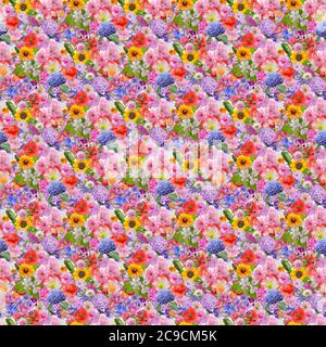 Colorato design floreale senza cuciture per lo sfondo Foto Stock