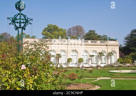 Parco Bagatelle (Parc de Bagatelle) nel Bois de Boulogne di Parigi Foto Stock