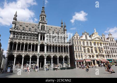 Bruxelles, Belgio - la magnifica Grand Place nell'estate 2020 Foto Stock