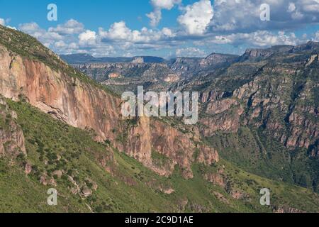 Batacillas Canyon Scenic View, Chihuahua state, Messico. Parte del complesso del Copper Canyon. Foto Stock