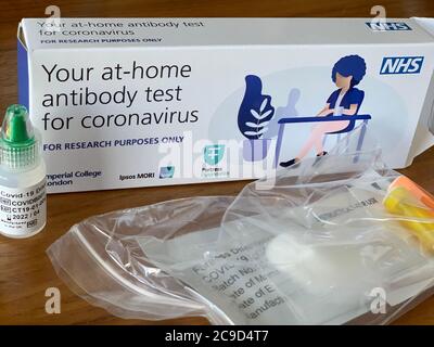Kit home test Covid-19 Foto Stock