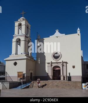 Ciudad Juarez, Chihuahua, Messico. Missione di nostra Signora di Guadalupe, 17 ° secolo. Foto Stock