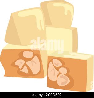 Lokum, illustrazione, vettore su sfondo bianco Illustrazione Vettoriale