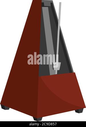 Metronomo, illustrazione, vettore su sfondo bianco Illustrazione Vettoriale