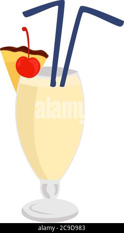 Pina colada, illustrazione, vettore su sfondo bianco Illustrazione Vettoriale
