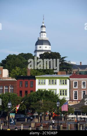 Una vista del centro di Annapolis, Maryland Foto Stock
