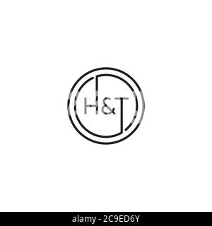 Logo H e T / icona di design Illustrazione Vettoriale