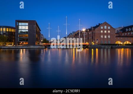 Il nuovo ponte circolare nel centro di Copenaghen Foto Stock