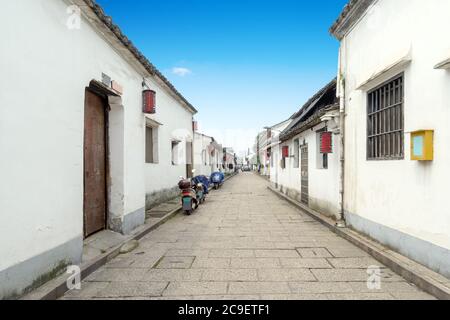 Architettura tradizionale e vicoli in Hangzhou Foto Stock