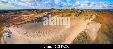 Belle dune grigie, dune morte alla spida curoniana a Nida, Neringa, Lituania Foto Stock