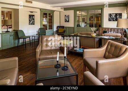 Sala fumatori dell'Hotel Mühle a Binzen, Germania Foto Stock