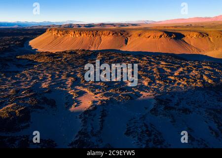 Vista aerea, Lava e Vulcano, Antofagasta de la Sierra, la Puna, Argentina, Sud America, America Foto Stock