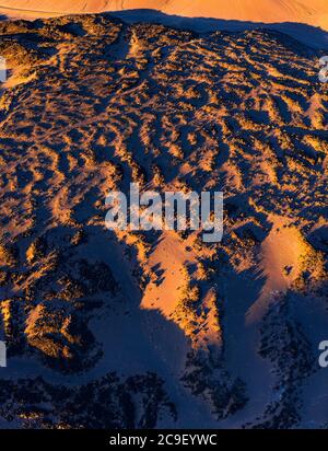 Vista aerea, Lava e Vulcano, Antofagasta de la Sierra, la Puna, Argentina, Sud America, America Foto Stock