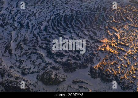 Vista aerea, Lava e Vulcano, Antofagasta de la Sierra, la Puna, Argentina, Sud America, America Foto Stock