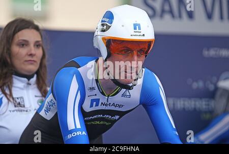 Team Team NetApp - Endura durante il Tirreno Adriatico 2013, ,San Vincenzo - Donoratico (16,9 km) il 06 2013 marzo a San Vincenzo, Itale - Foto Laurent Lairys / DPPI Foto Stock