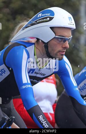 Team Team NetApp - Endura durante il Tirreno Adriatico 2013, ,San Vincenzo - Donoratico (16,9 km) il 06 2013 marzo a San Vincenzo, Itale - Foto Laurent Lairys / DPPI Foto Stock