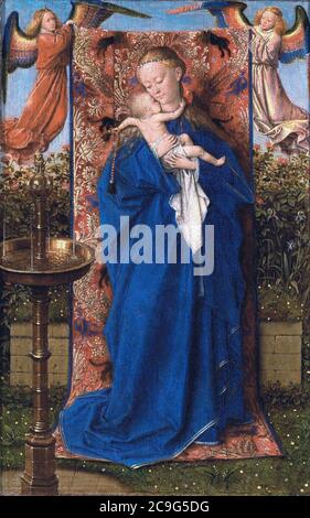 Jan van Eyck - Madonna con Bambino alla Fontana Foto Stock