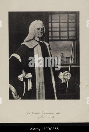 Jacobite Broadside - Lord Provost Drummond di Edimburgo. Foto Stock