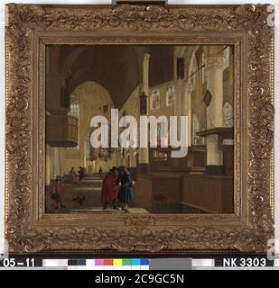 Van Streeck - Interieur van de Oude Kerk te Amsterdam Foto Stock