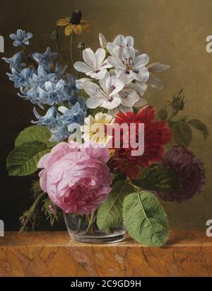 Jan Frans van Dael - bouquet di fiori in un bicchiere. Foto Stock