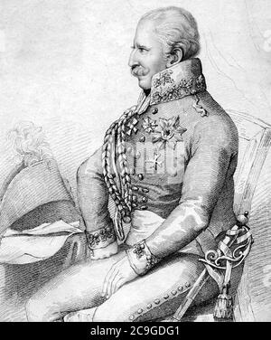 GEBHARD LEBERECHT von BLÜCHER (1742-1819) Maresciallo di campo Prussiano Foto Stock