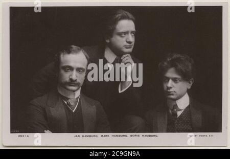 Jan Hambourg; Mark Hambourg; Boris Hambourg 1909. Foto Stock