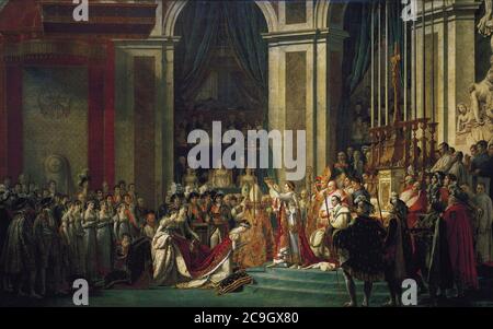 Jacques-Louis David, l'incoronazione di Napoleone modifica. Foto Stock