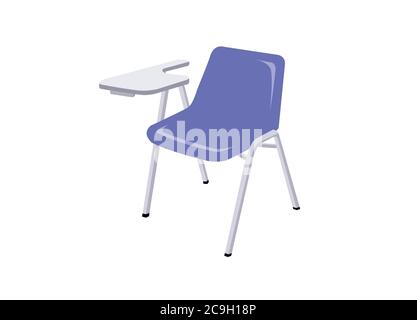 Sedia per conferenze isolata su sfondo bianco. Illustrazione Vettoriale