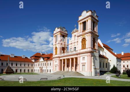 Collegiata, Abbazia di Goettweik, ex Koettwein, monastero, abbazia benedettina, patrimonio culturale mondiale dell'UNESCO, comunità di Furth, vicino a Krems Foto Stock