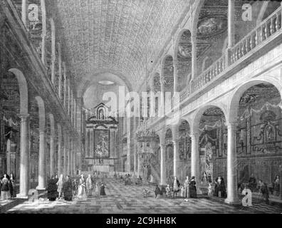 Jacob Balthasar Peeters - interno della chiesa gesuita di Anversa Foto Stock