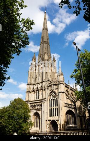 Chiesa parrocchiale di St Mary Redcliffe, Bristol, Inghilterra. Luglio 2020 Foto Stock